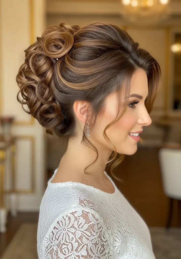 Voluminous Curly Updo