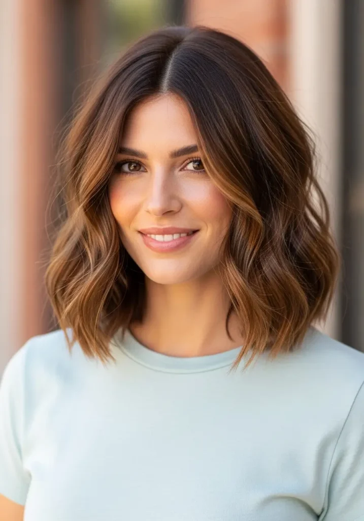 Wavy Shoulder-Length Bob