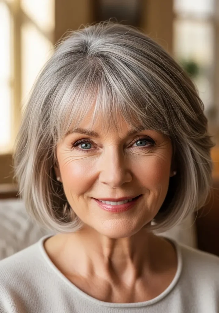 Wispy Bangs with Short Layers