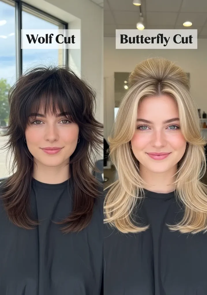 Wolf Cut vs Butterfly Cut for Volume at Crown