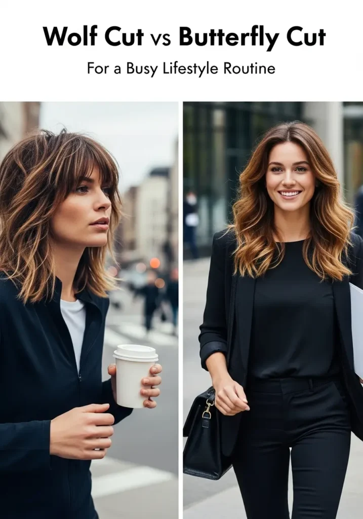Wolf Cut vs Butterfly Cut for a Busy Lifestyle Routine
