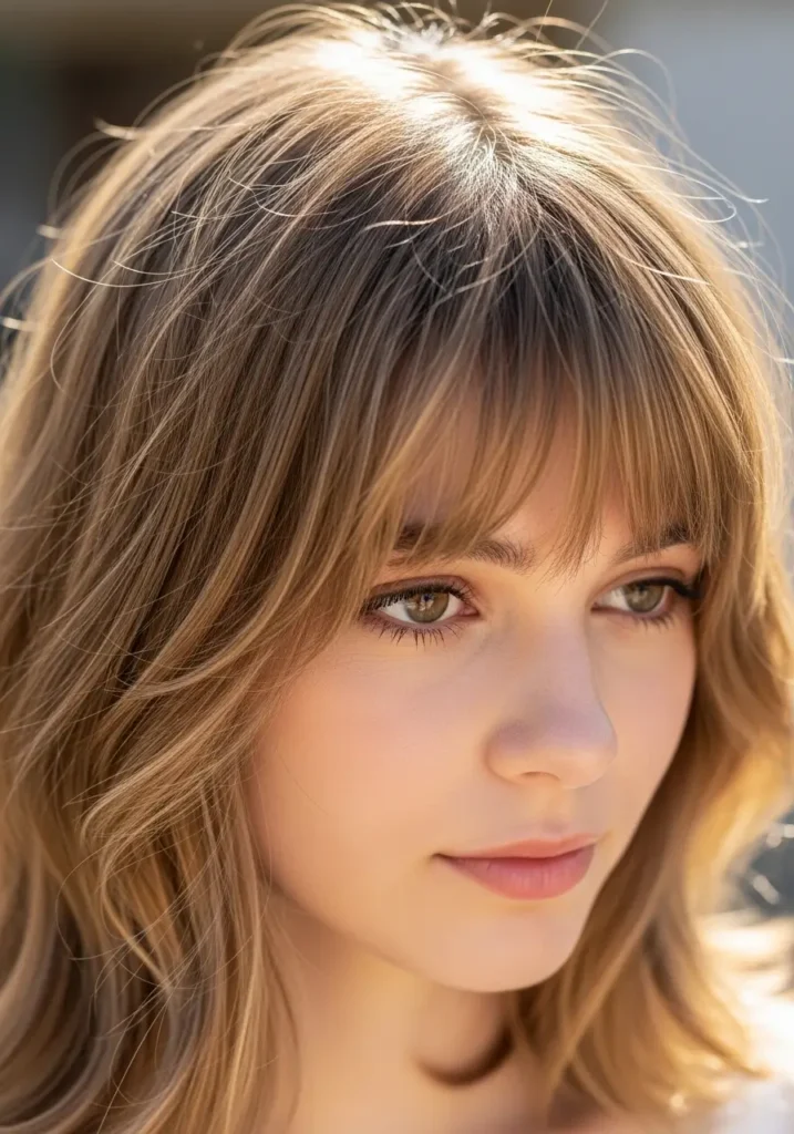 Airy Layered Bangs