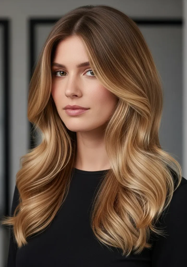 Beige Blonde Soft Contrast Balayage