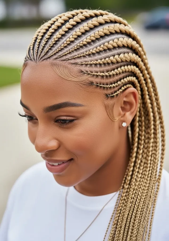 Blonde Cornrows