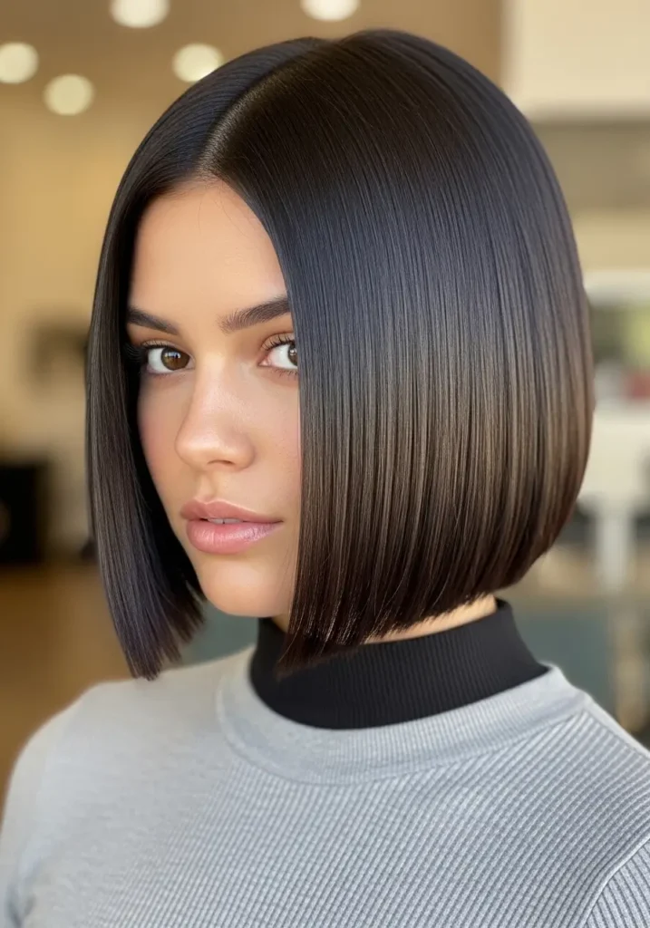 Blunt Bob with Deep Shine Finish