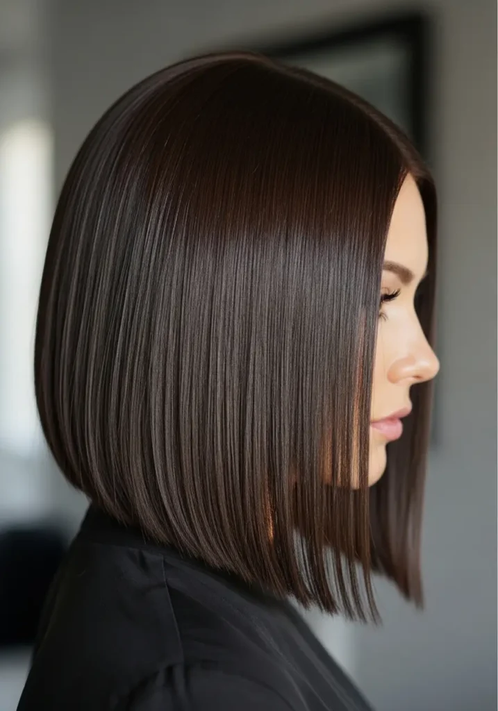 Blunt Medium Cut with Sleek Finish