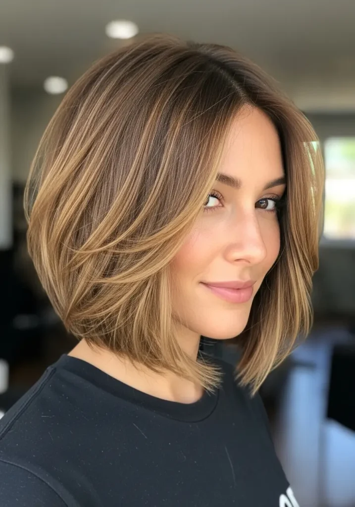 Blunt Textured Bob with Airy Layers