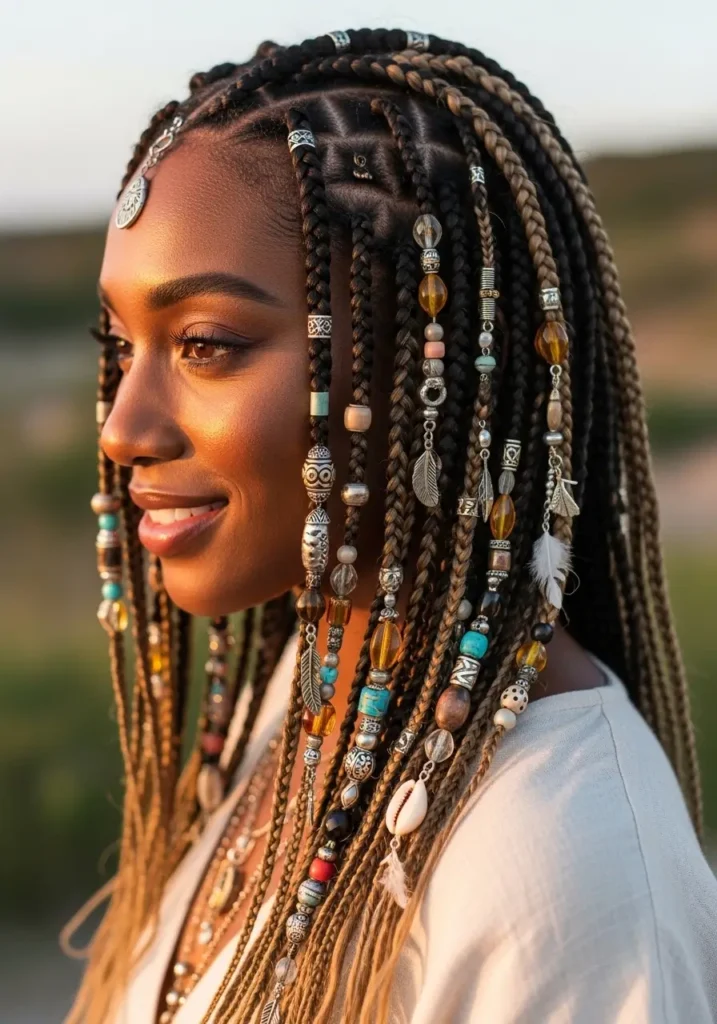 Boho Braids with Beads