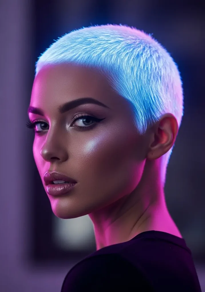 Bold Buzz Cut Glow