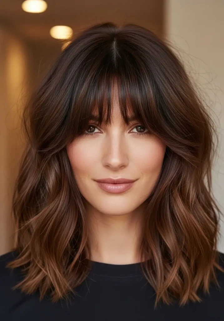 Bold Shaggy Curtain Bangs