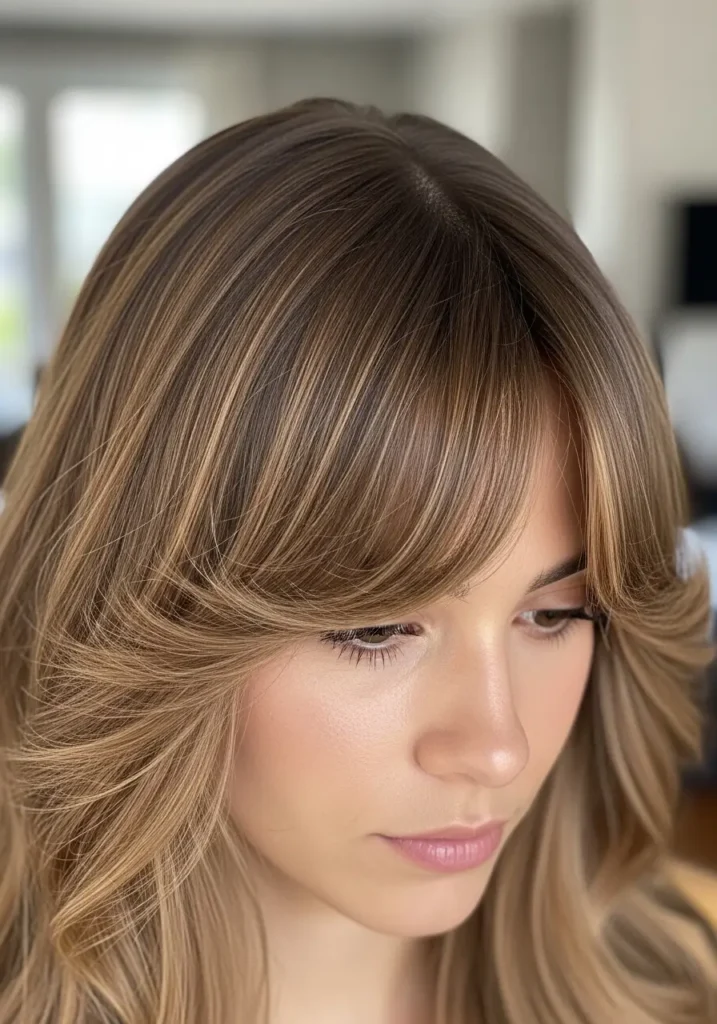 Bold Sleek Center-Part Bangs