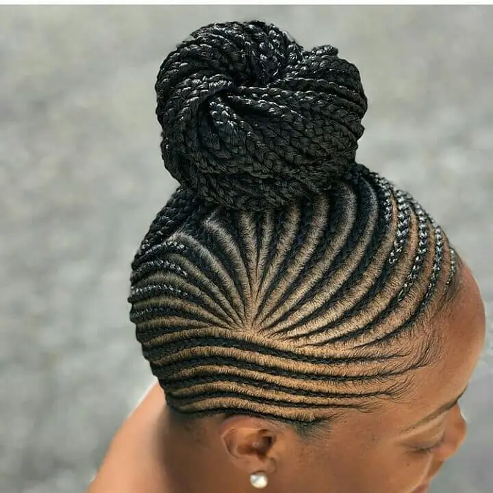 Bun Style Knotless Braids