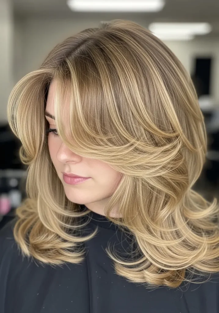 Butterfly Cut with Bouncy Blowout Finish