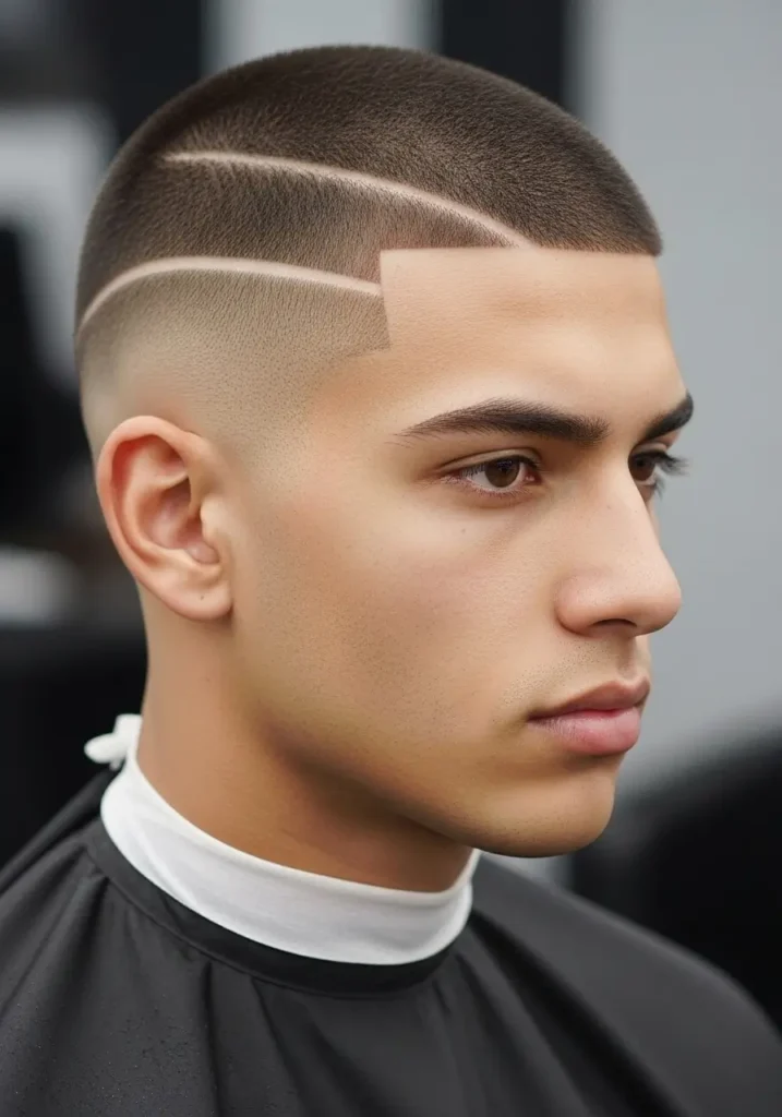 Buzz Cut with Clean Line Detail