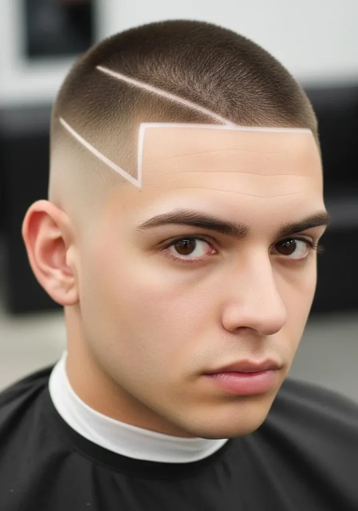 Buzz Cut with Sharp Line Up