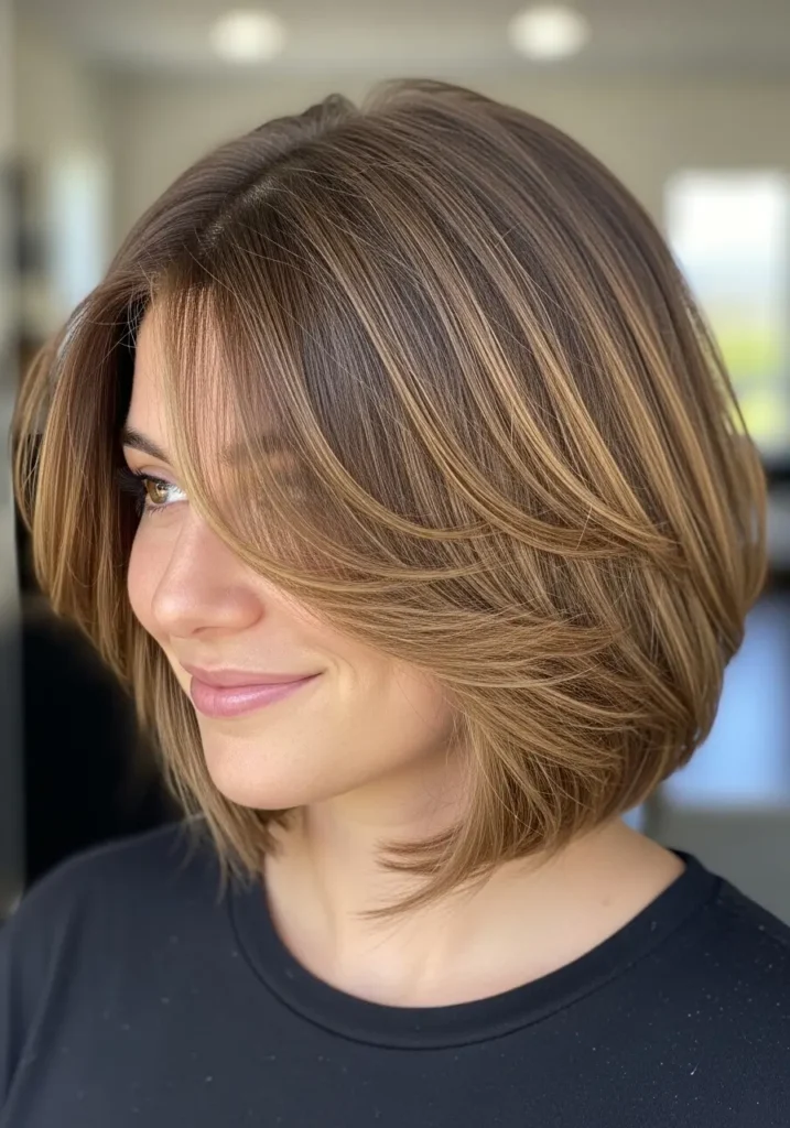 Chin-Length Choppy Bob