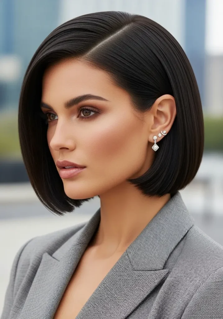 Chin-Length Sleek Bob for Polished Days