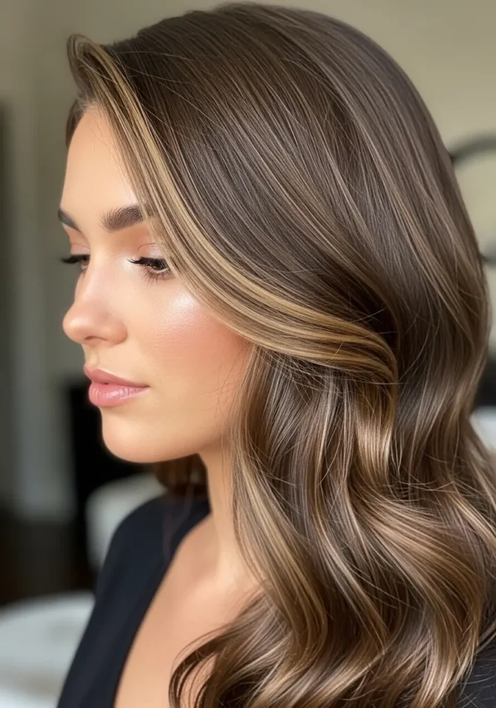 Chocolate Brown Gloss Highlights