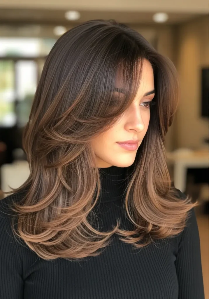 Chocolate Brown With Feathered Ends