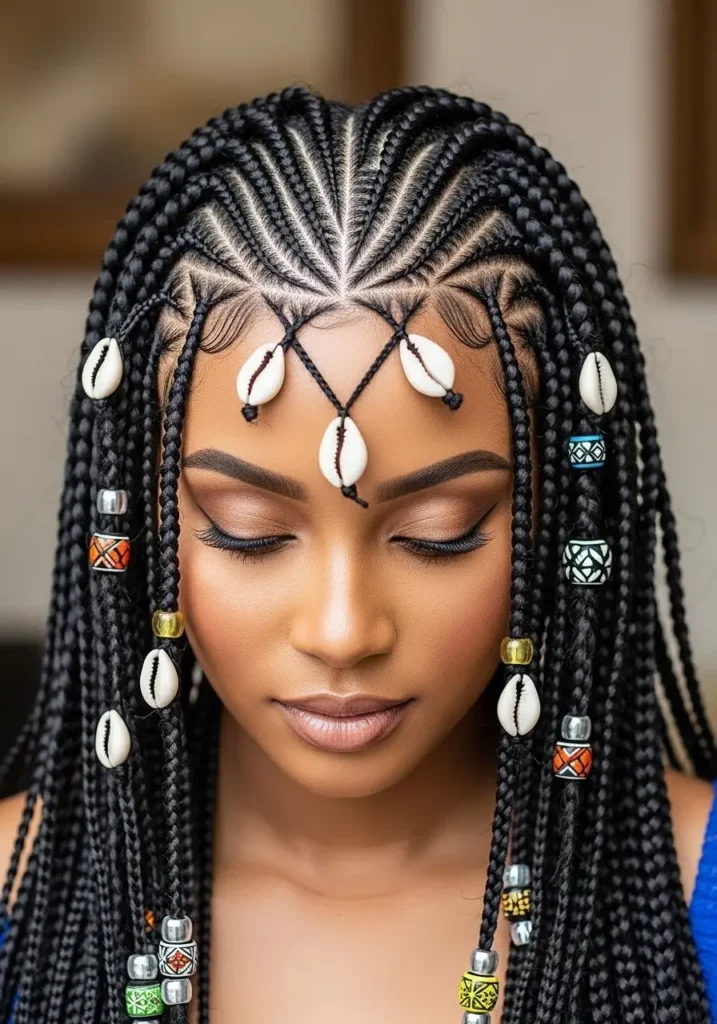 Classic Middle Part Fulani Braids