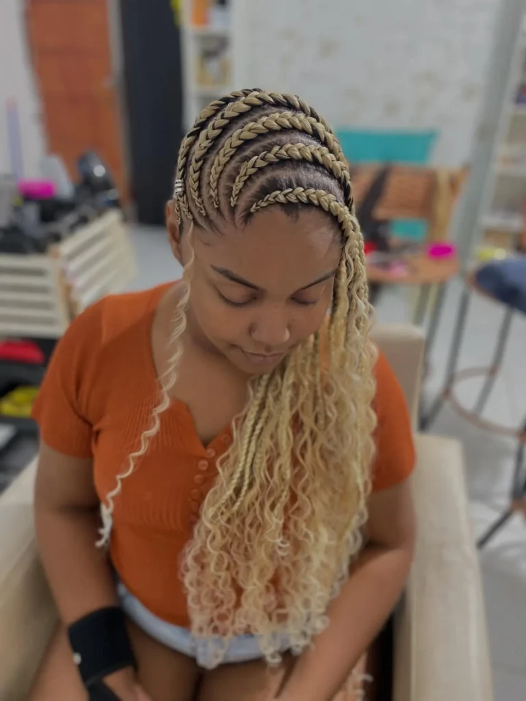 Classic Side-Swept Lemonade Braids