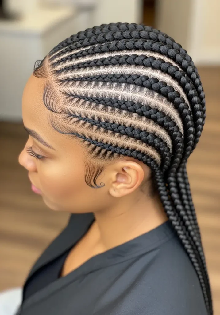 Classic Straight Back Cornrows