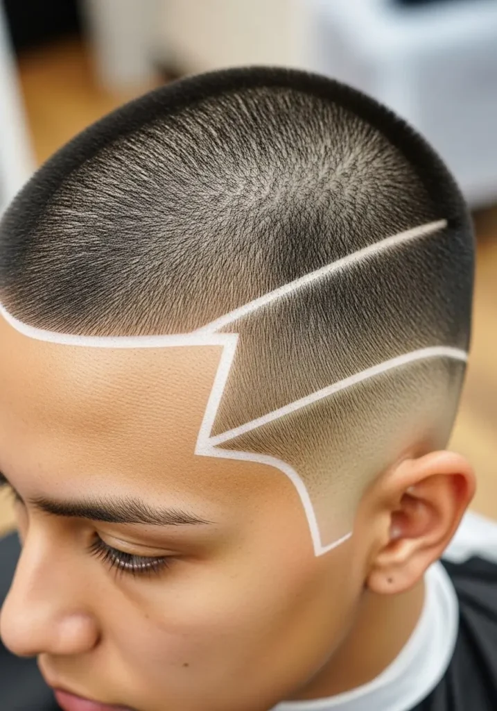 Clean Buzz Cut With Sharp Edges