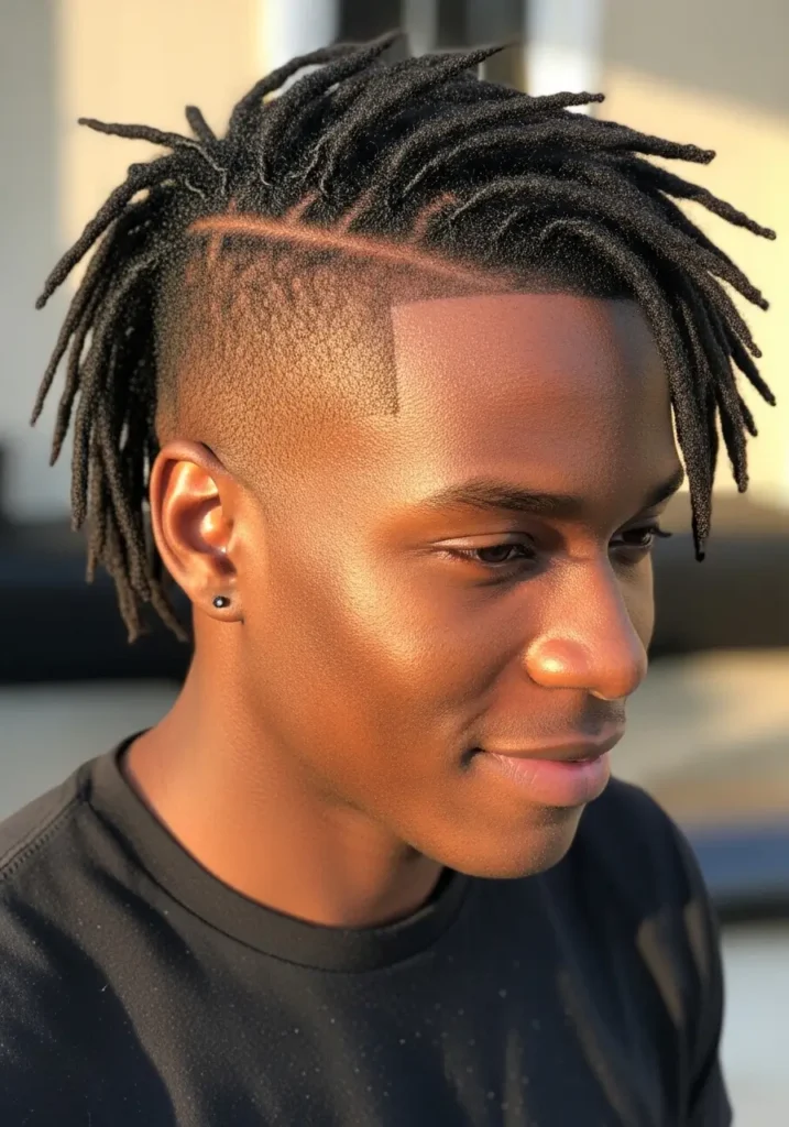 Clean Side Part Dreads