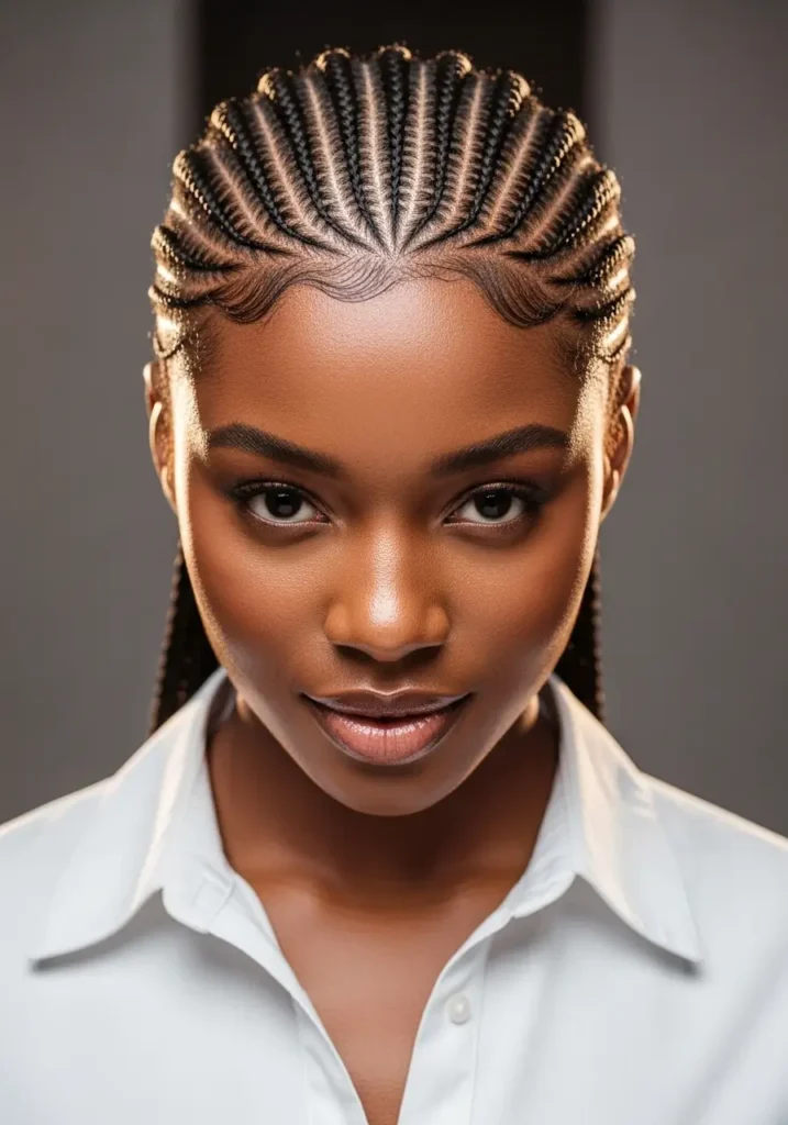 Cornrow Braids with Creative Patterns