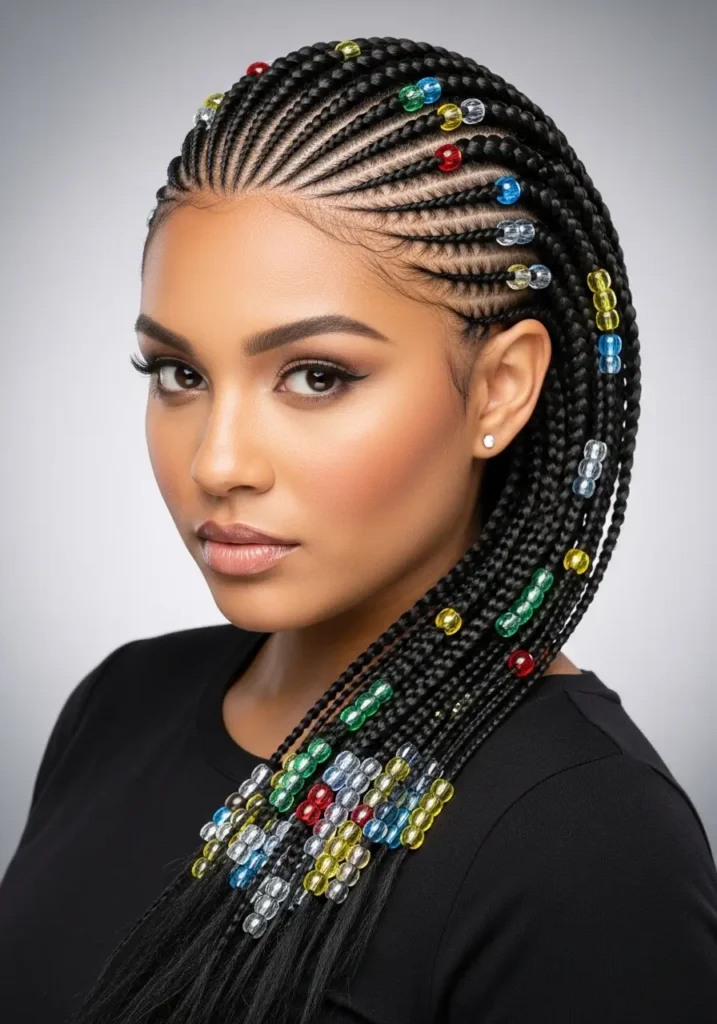 Cornrows with Beads