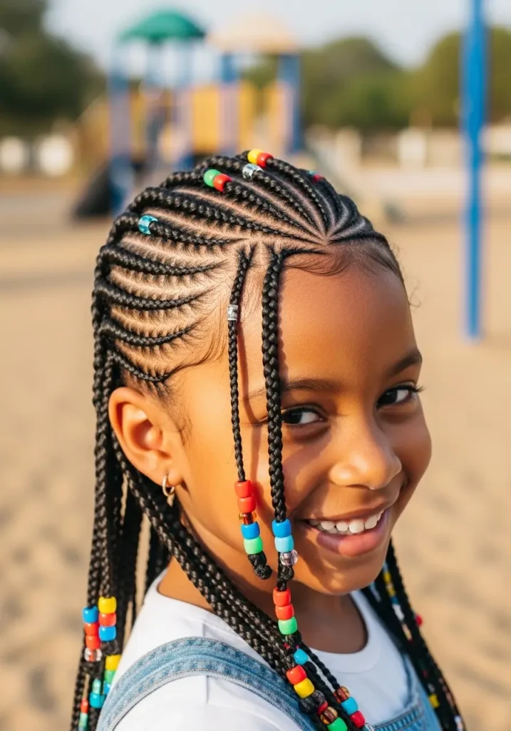 Cornrows with Beads