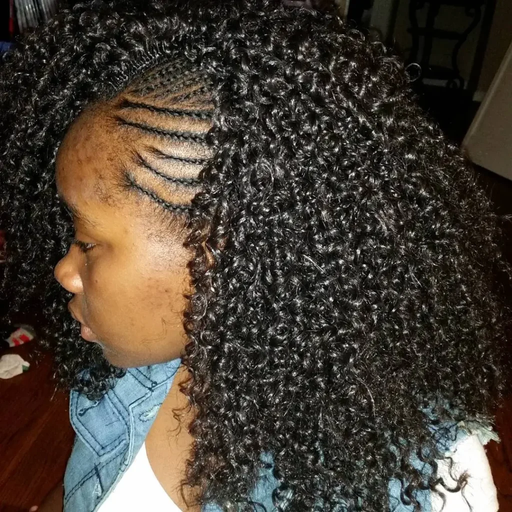 Crochet Braids with Side Part