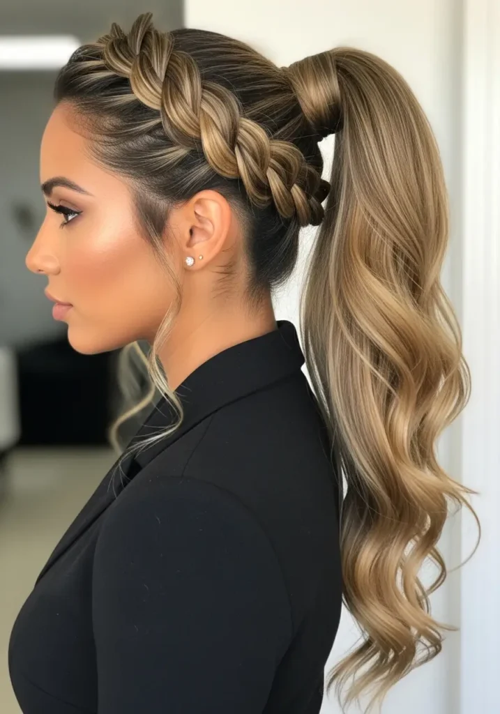 Crown Braid Ponytail