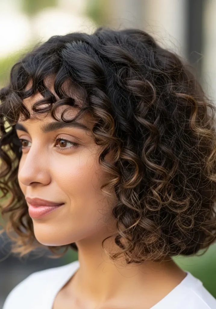 Curly Bob with Natural Texture