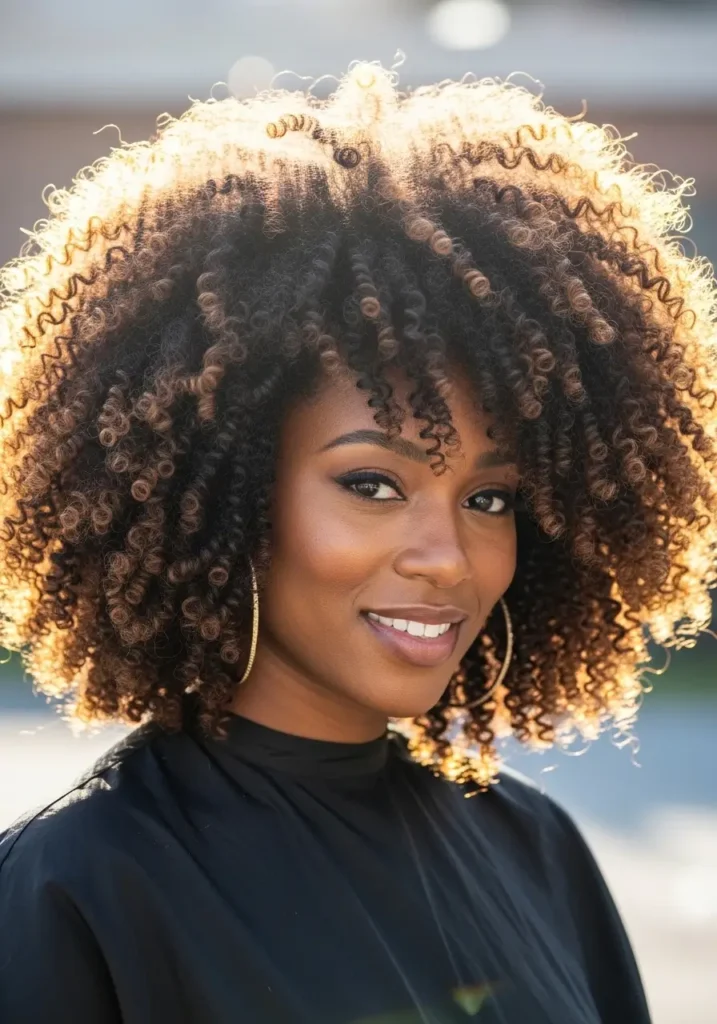 Curly Bob with Volume
