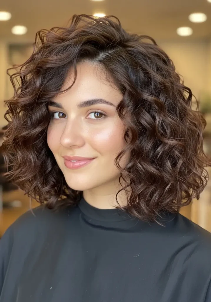 Curly Bob with Volume
