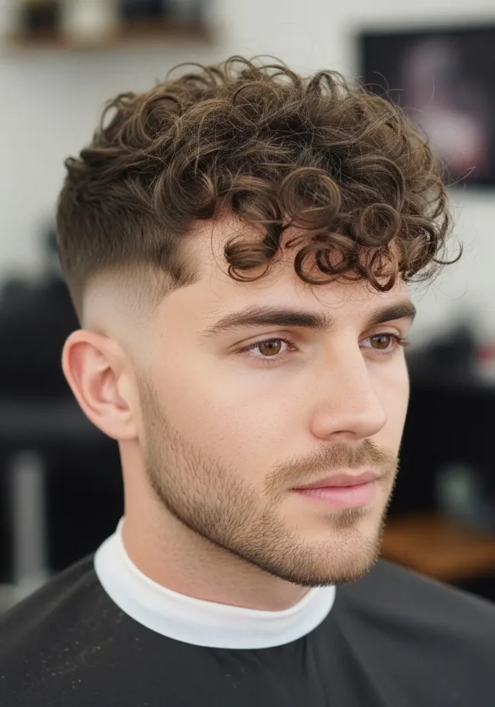 Curly French Crop Look