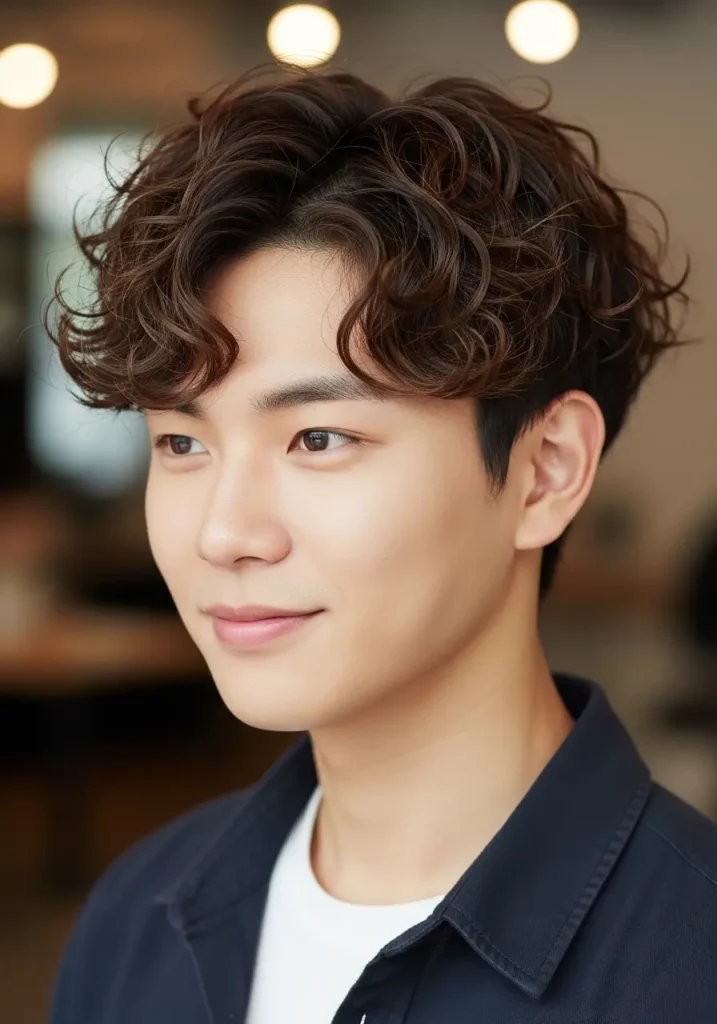 Curly Korean Hairstyle