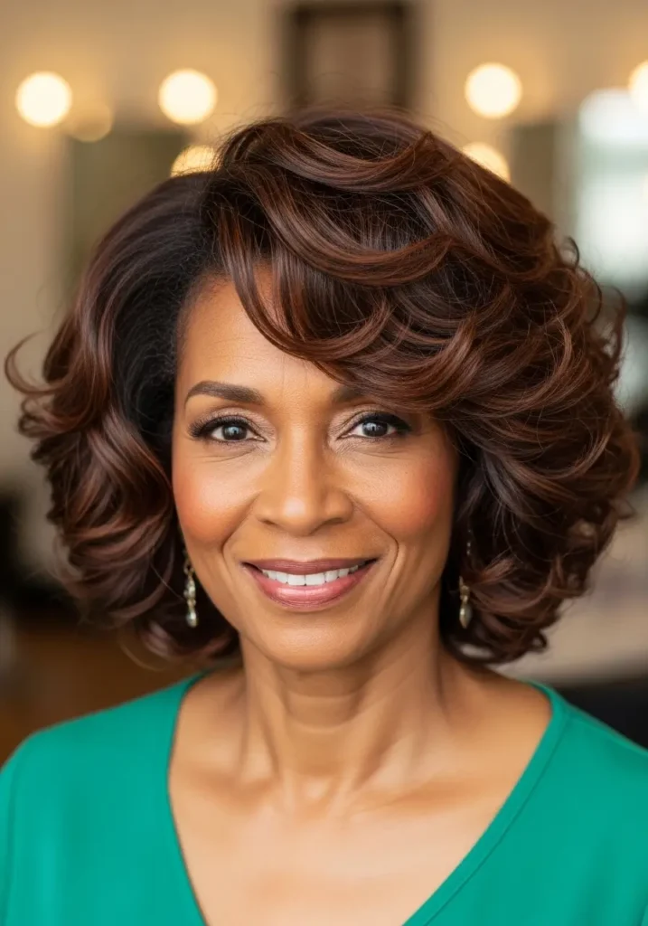 Curly Layered Bob
