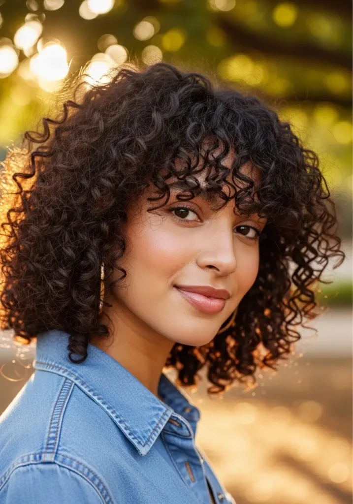 Curly Natural Bangs