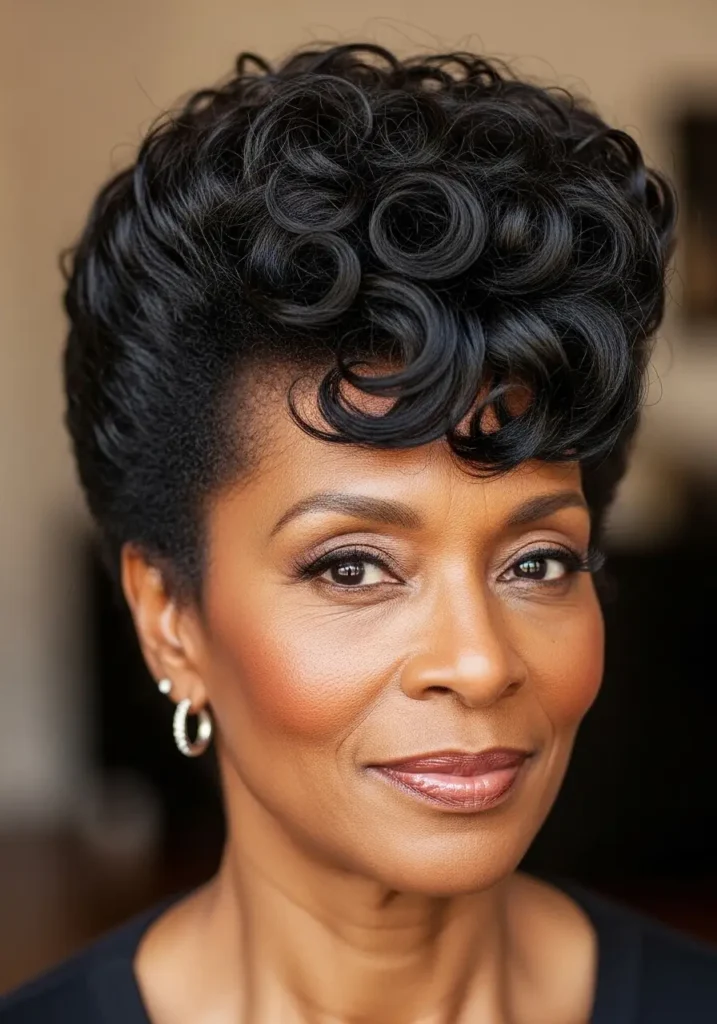 Curly Pompadour