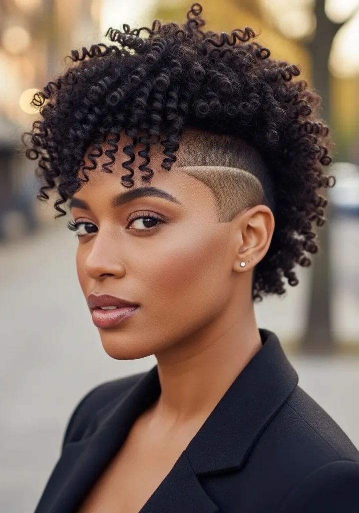 Curly Shaved Cut