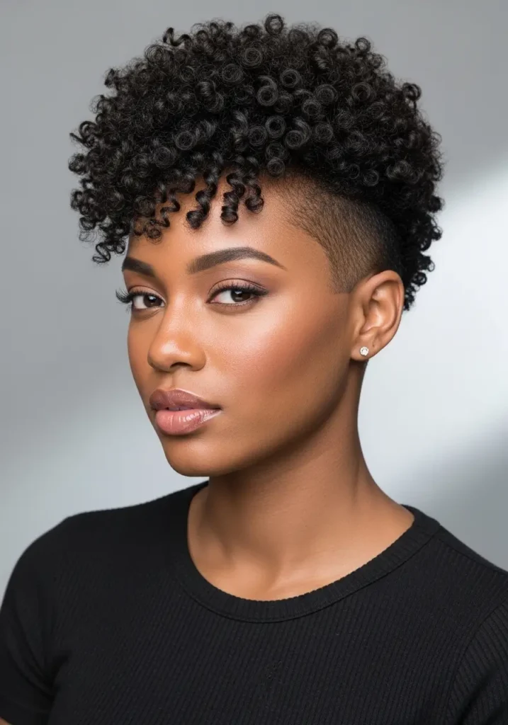 Curly Tapered Pixie