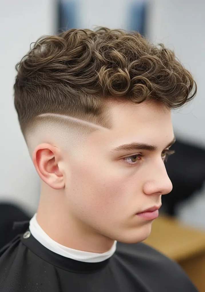 Curly Top with Tapered Sides