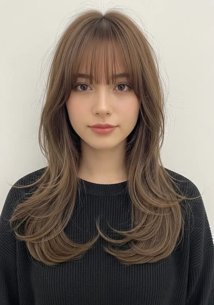 Curtain Bangs Wolf Cut