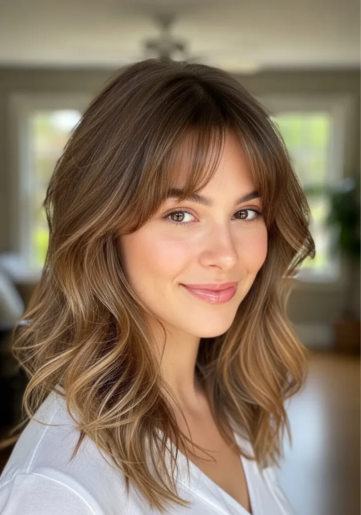 Curtain Bangs with Effortless Everyday Styling