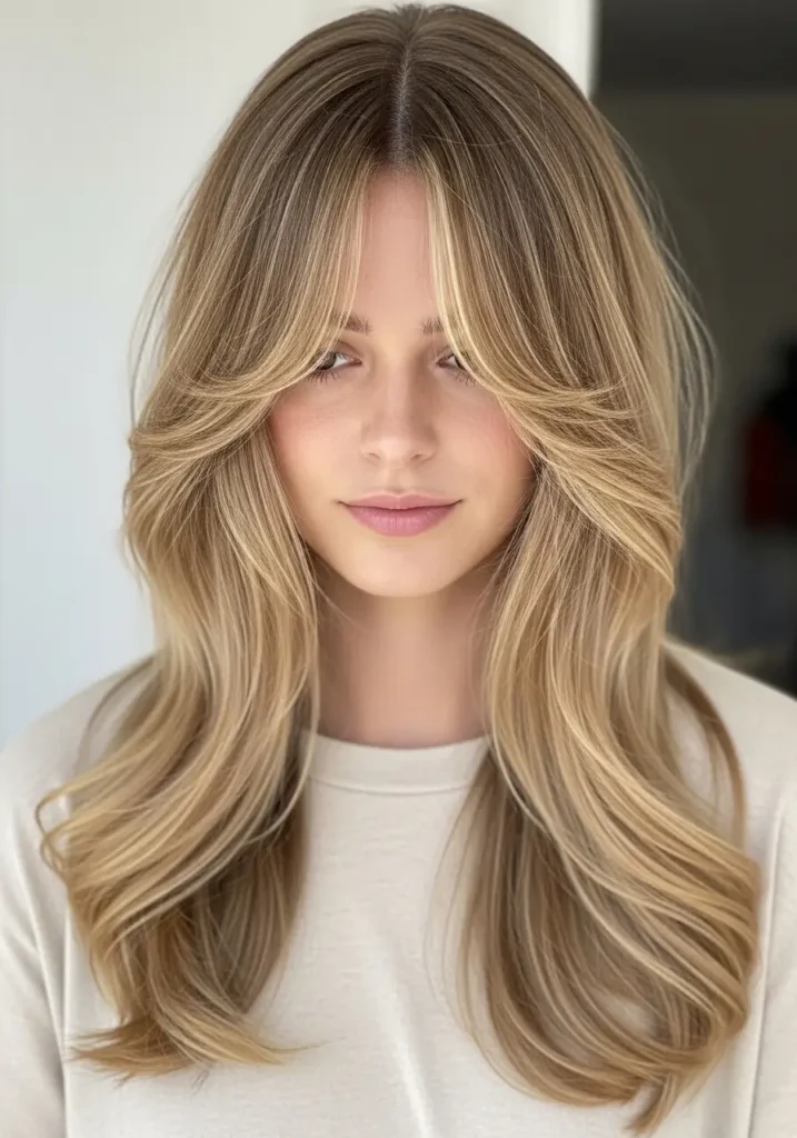 Curtain Bangs with Long Flow