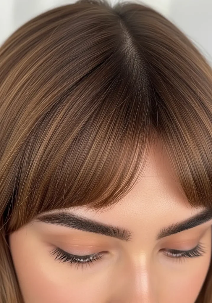 Curved Brow-Grazing Bangs