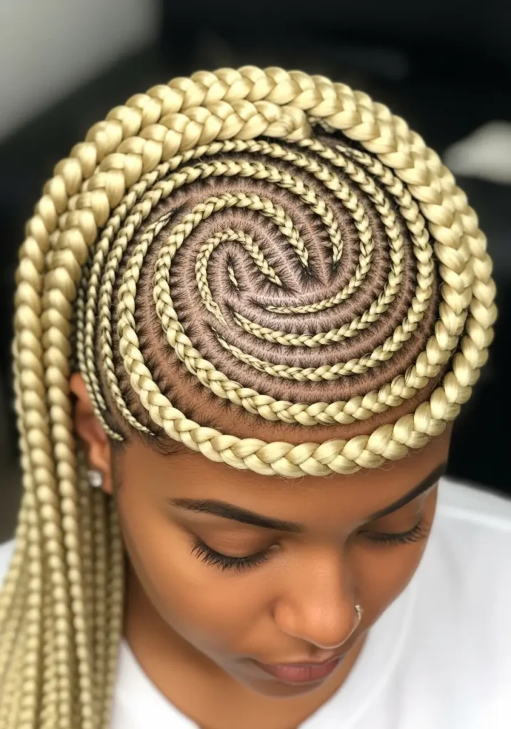 Curved Pattern Lemonade Braids