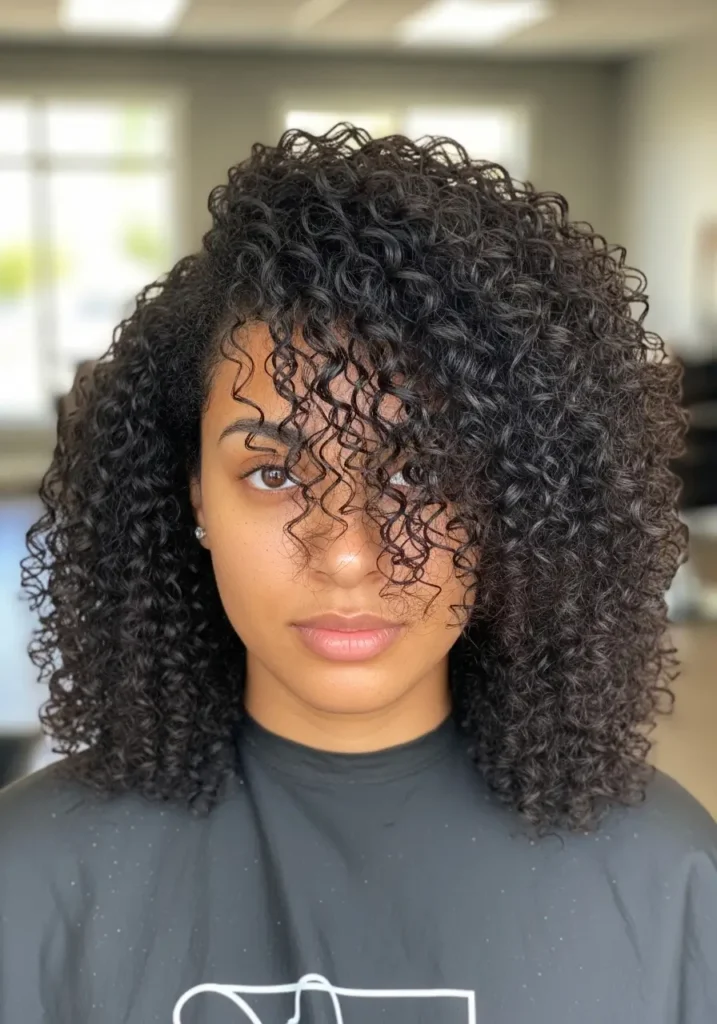 Defined Mid-Length Curly Cut